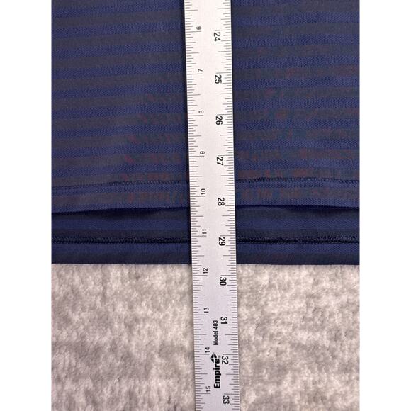 G/FORE Polo Shirt Large Mens Midnight Blue Striped Performance Golf - Picture 6 of 7